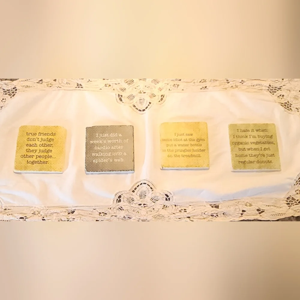 Paisley & Parsley Inspirational Quote Coasters Set